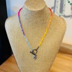 Collar Colores Cierre Honguito Plateado