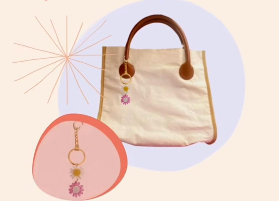 566-01952567-edb4-743e-a9a7-7179bb80b143.jpg Handbag con llavero - Imagen 1