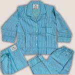 Pijama 6T - Líneas Celeste