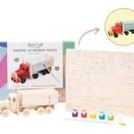 DIY 3D Wooden Puzzle with Paint Kit: Truck