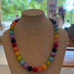 Collar piedras colores vidrio