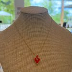 Collar cadena corazon beads