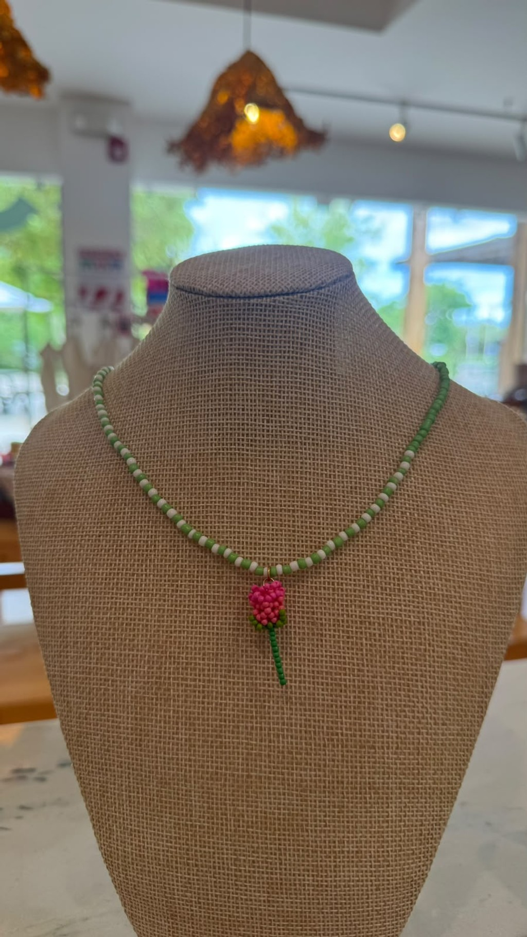 Collar tulipan beads